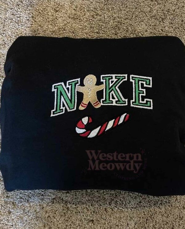 Gingerbread Christmas Embroidered Sweatshirt