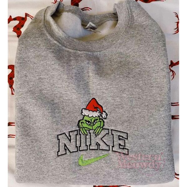 Grinchmas Christmas Embroidered Sweatshirt