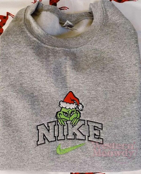 Grinchmas Christmas Embroidered Sweatshirt