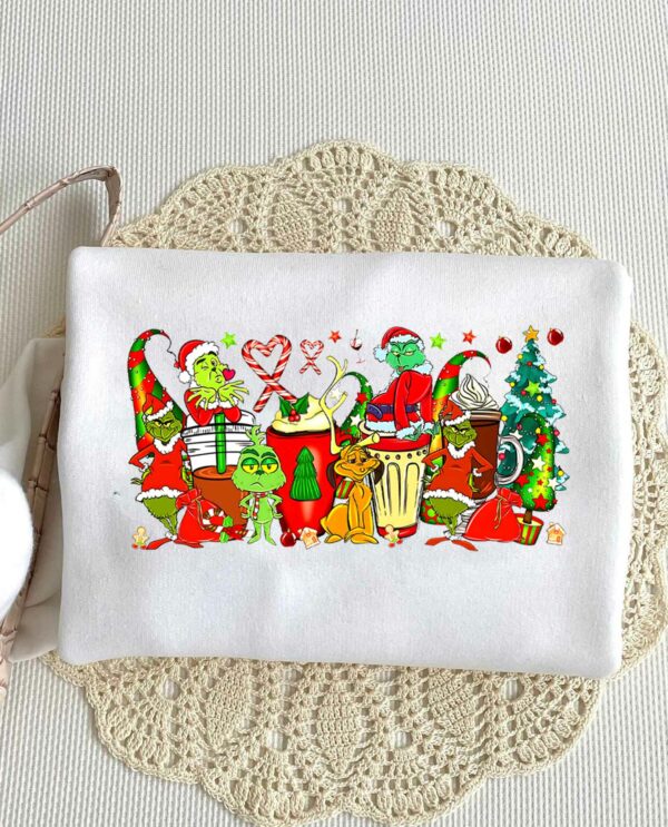 Grinch Coffee Cups with Friends Sweatshirt