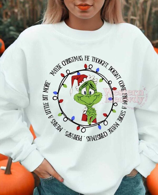 Cute Grinch Cartoon Christmas Sweatshirt Cute Grinch Cartoon Christmas Sweatshirt