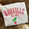 Grinch Whoville University Est 1957 Custom Sleeve Sweatshirt