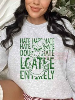 Hate Hate Hate Grinch Snow Xmas Shirt