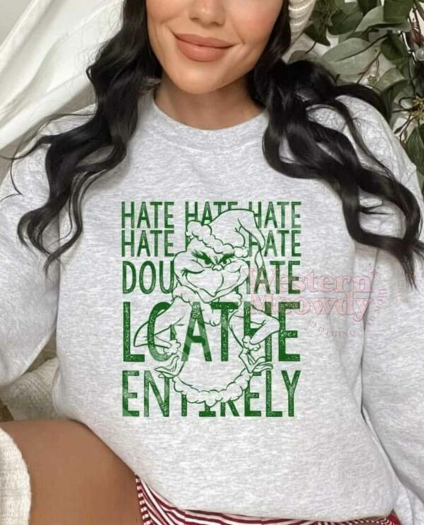 Hate Hate Hate Grinch Snow Xmas Shirt
