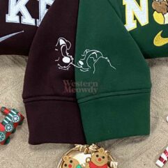 Lady and the Tramp Ver2 Couple Embroidered Sweatshirt