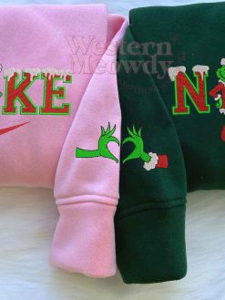 Mrs Grinch And Mr Grinch Couple Christmas Sweatshirt