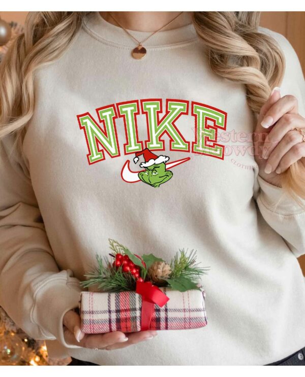The Grinch Face funny Christmas Sweatshirt