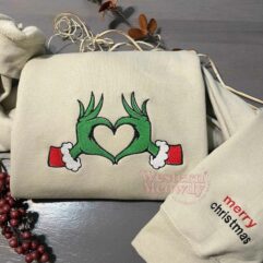 Grinch Heart Merry Christmas Sweatshirt Grinch Heart Merry Christmas Sweatshirt
