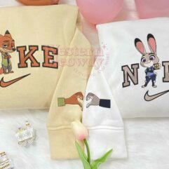 Judy Hopps And Nick Wilde Couple Embroidered Sweatshirt