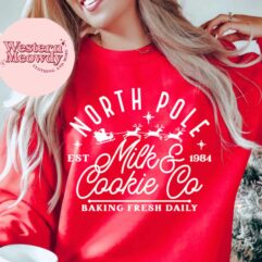 North Pole Milk Cookie Co Christmas Sweatshirt