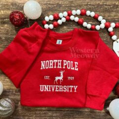 North Pole University Est 1909 Embroidered Crewneck