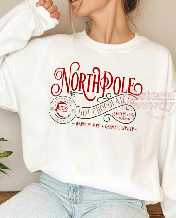 North Pole Hot Chocolate Christmas Sweatshirt