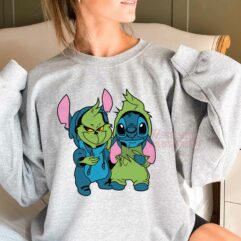 Grinch And Stitch Friends Sweatshirt Grinch And Stitch Friends Sweatshirt