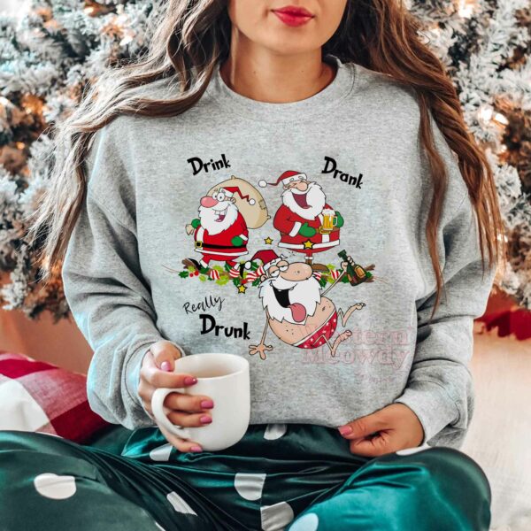 Funny Santa Drink Drank Drunk Sweatshirt