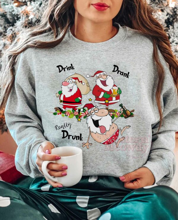 Funny Santa Drink Drank Drunk Sweatshirt