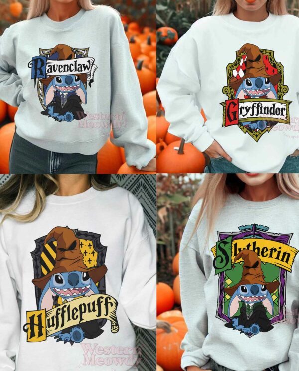 Hogwarts House Stitch Harry Potter Sweatshirt Hogwarts House Stitch Harry Potter Sweatshirt
