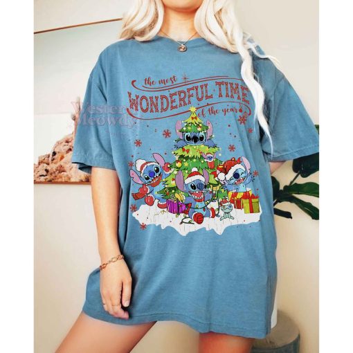 Stitch Most Wonderful Time Of The Year Christmas Tree Sweatshirt