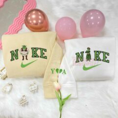 Shrek and Princess Fiona Couple Embroidered Sweatshirt