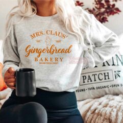 Mrs.Claus Ginger Bread Bakery Christmas Sweatshirt