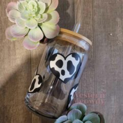 Stitch Cow Halloween Coffee Cups 16oz Libbey Glass