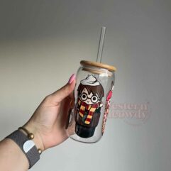 Harry Potter And Friends Coffee Cups 16oz Libbey Glass Can Wraps