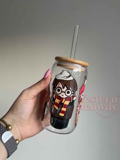 Harry Potter And Friends Coffee Cups 16oz Libbey Glass Can Wraps