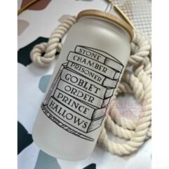 Harry Potter Wizard Books 16oz Libbey Glass Can Wraps