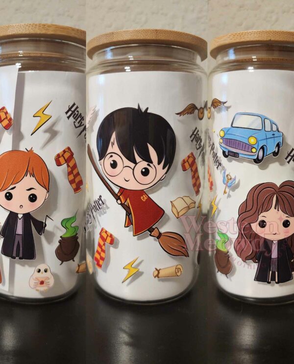 Harry Potter Chibi 16oz Libbey Glass Can Wraps