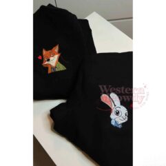 Zootopia Judy Hopps And Nick Wilde Couple Sweatshirt Zootopia Judy Hopps And Nick Wilde Couple Sweatshirt