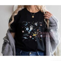 Wall-E and Eve Robot Galaxy Shirt