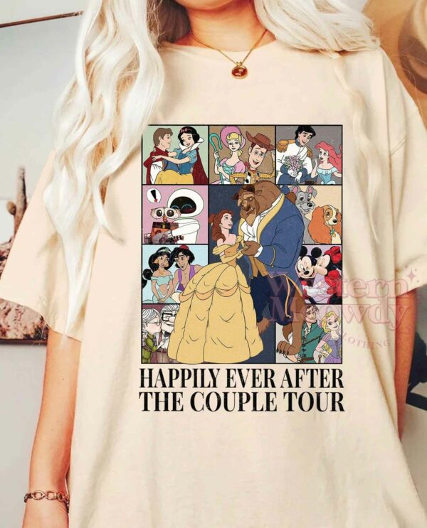 Wall-E Eve Disney Couple Characters Squad Shirt