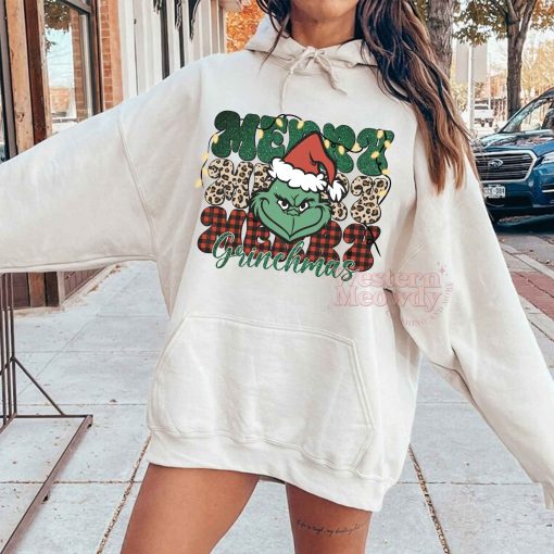Merry Merry Merry Christmas Grinch Bling Sweatshirt