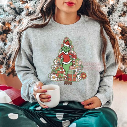 Grinch Christmas Tree Sweatshirt