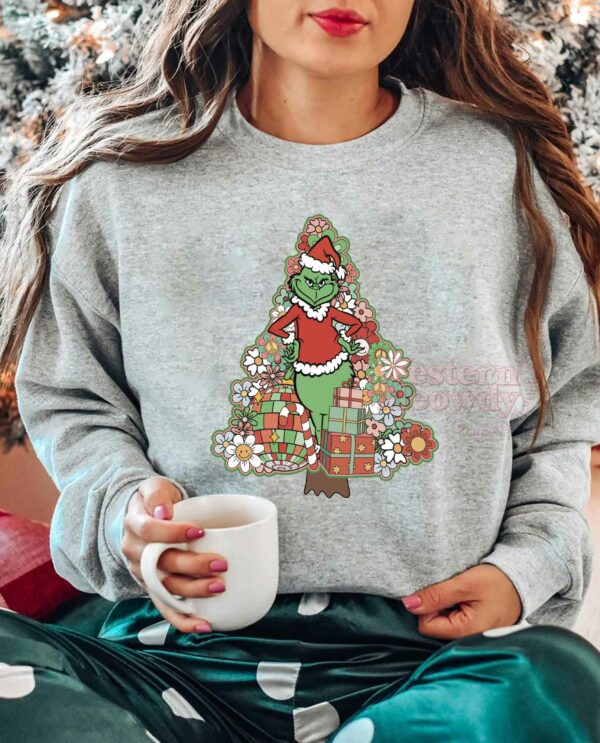 Grinch Christmas Tree Sweatshirt