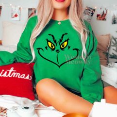 Grinch Face Christmas T-shirt