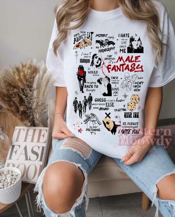 Billie Eilish Male Fantasy Lyric Shirt