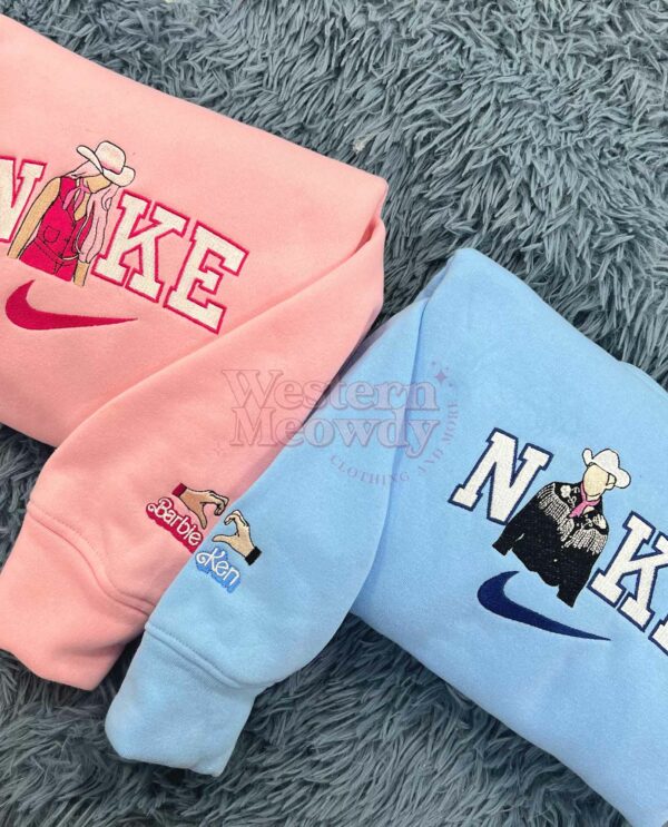 Barbie And Ken Couple Embroidered Sweatshirt