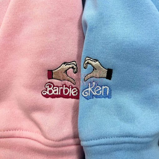 Barbie And Ken Couple Embroidered Sweatshirt