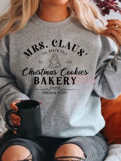Mrs.Claus Christmas Cookies Bakery Christmas Sweatshirt