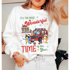 Bluey Family The Most Beautiful Time Christmas Sweatshirt