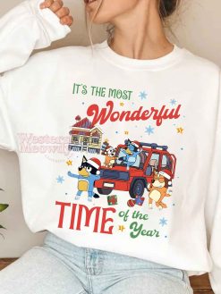 Bluey Family The Most Beautiful Time Christmas Sweatshirt