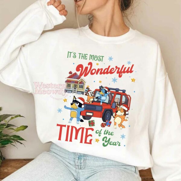 Bluey Family The Most Beautiful Time Christmas Sweatshirt