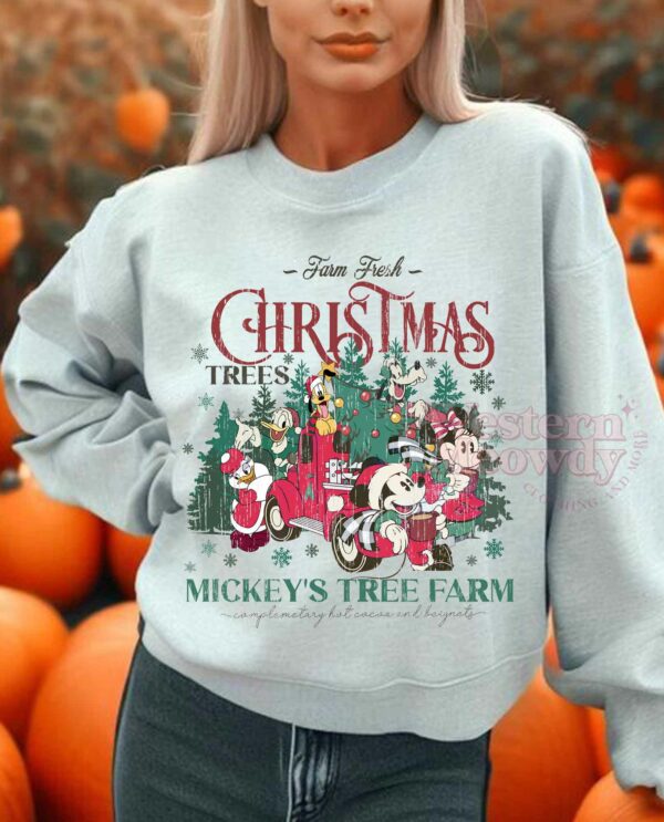 Mickey Tree Farm Christmas Tree Sweatshirt