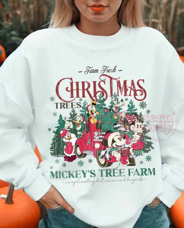 Mickey Tree Farm Christmas Tree Sweatshirt
