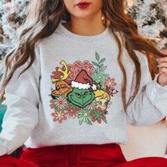 Grinch And Friend Faces Sweatshirt
