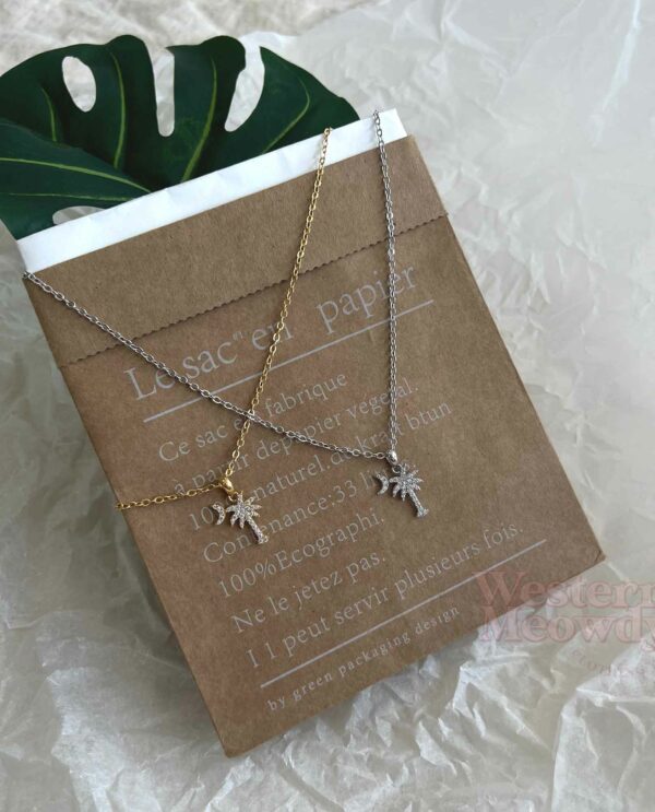 Palmetto Tree And Moon Necklace