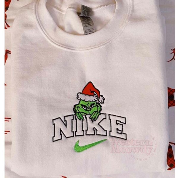 Grinchmas Christmas Embroidered Sweatshirt