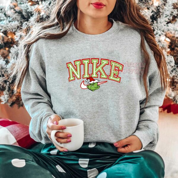 The Grinch Face funny Christmas Sweatshirt