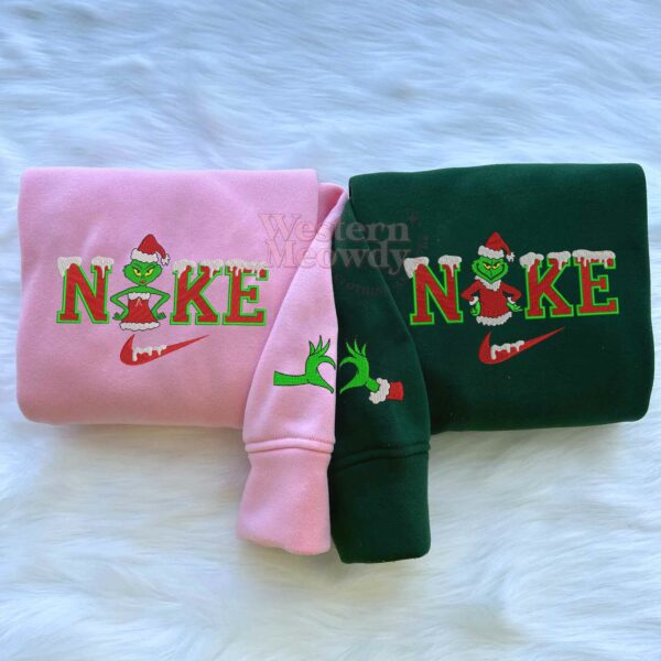 Mrs Grinch And Mr Grinch Couple Christmas Sweatshirt