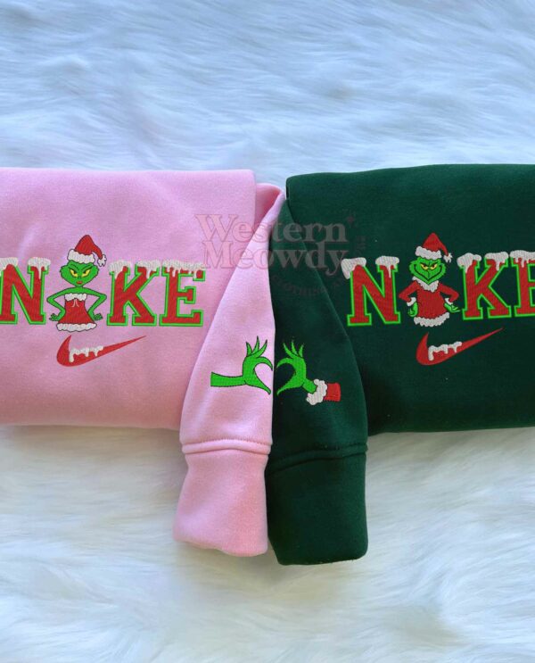 Mrs Grinch And Mr Grinch Couple Christmas Sweatshirt